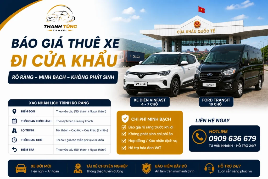 Quy Trình Thuê Xe Đi Cửa Khẩu Nhanh Gọn Chỉ 3 Bước 10 Báo giá thuê xe đi cửa khẩu rõ ràng, xác nhận lịch trình và chi phí minh bạch