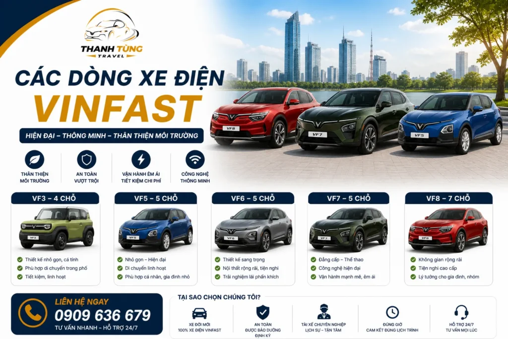 Quy Trình Thuê Xe Đi Cửa Khẩu Nhanh Gọn Chỉ 3 Bước 12 Đa dạng xe 4 chỗ, 7 chỗ, 16 chỗ phục vụ thuê xe đi cửa khẩu