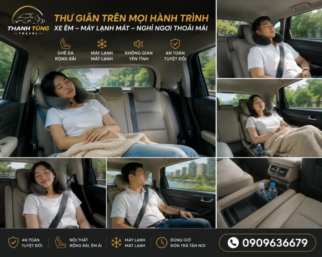 Thuê xe riêng giúp khách chủ động và thoải mái hơn