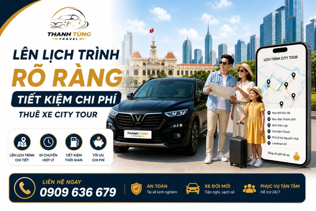 Lên lịch trình rõ ràng giúp tiết kiệm chi phí thuê xe city tour