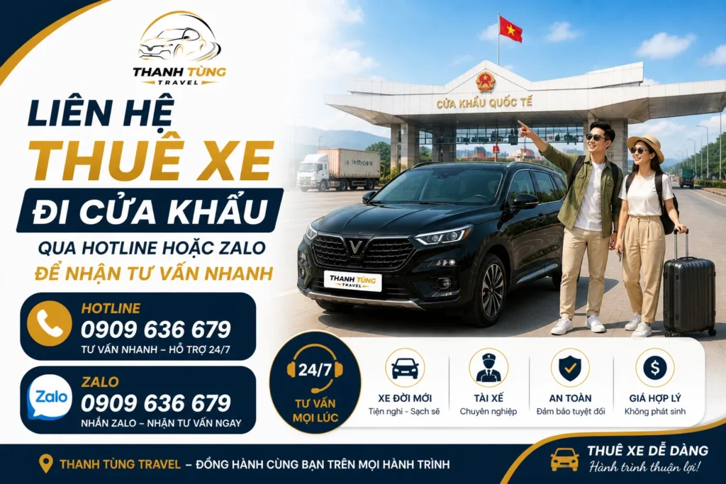 Quy Trình Thuê Xe Đi Cửa Khẩu Nhanh Gọn Chỉ 3 Bước 9 Liên hệ thuê xe đi cửa khẩu qua hotline hoặc Zalo để nhận tư vấn nhanh