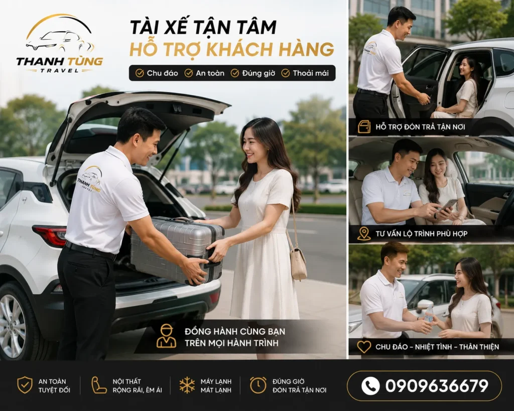 Tài xế tư vấn tuyến đường và loại xe phù hợp
