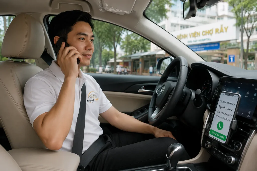 Dịch Vụ Đưa Đón Khám Bệnh Tại Bình Dương, Đồng Nai, TP.HCM Uy Tín 24/7 12 Quy trình đặt xe nhanh chóng và thuận tiện